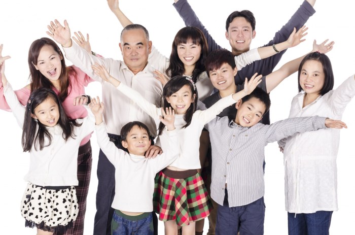 Happy Extended Family Isolated On White Free Stock Photo - Public ...