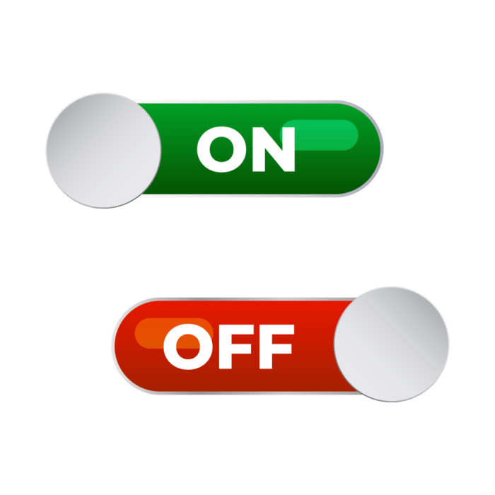 Hand turning off the light. Electric control concept. Vector graphic ...